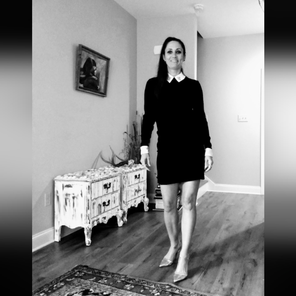 VICTORIA BECKHAM XS BLACK+WHITE DRESS